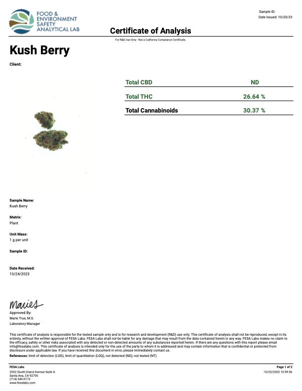 *COMING SOON* Kultivate Wellness Berry Kush Premium THCA Hemp Flower Kultivate Wellness