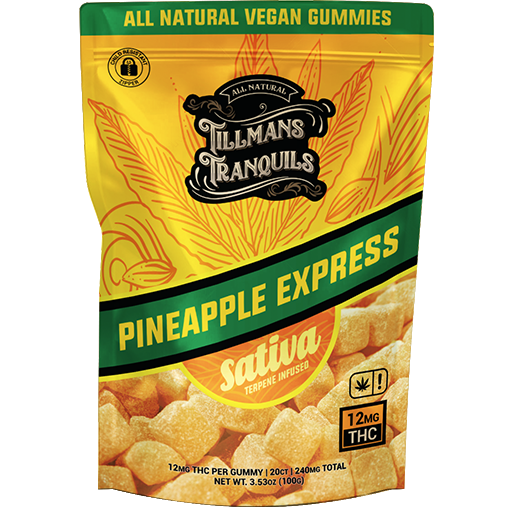 Tillmans Tranquils Pineapple Express Sativa Delta 9 Gummies 20 Count
