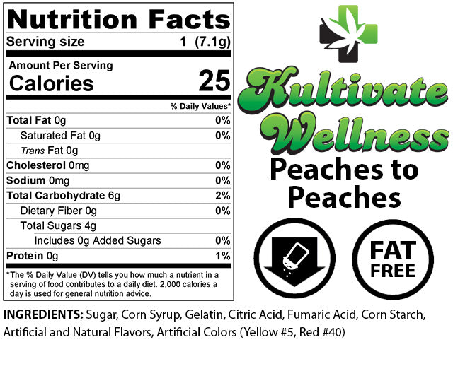 Isolate Peaches to Peaches 25mg Kultivate Wellness