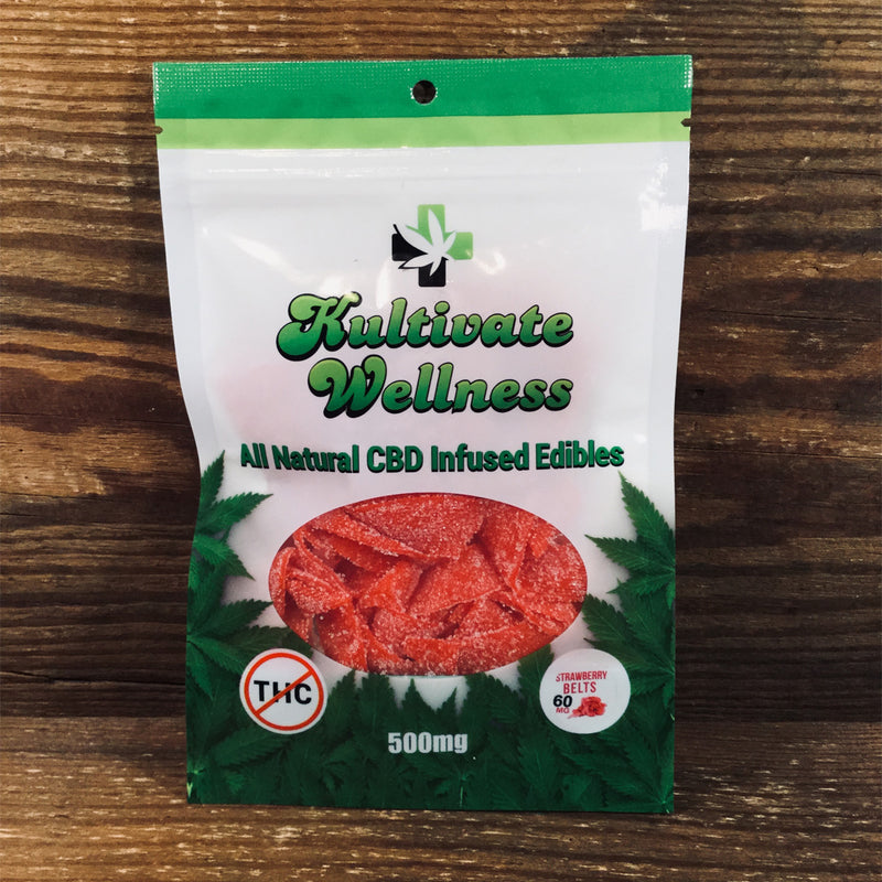 Isolate Strawberry Belts 60mg Kultivate Wellness