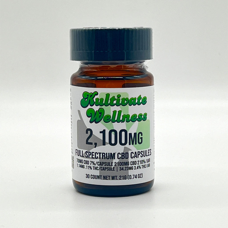 2100mg Full Spectrum CBD Gel Capsules 30 Count