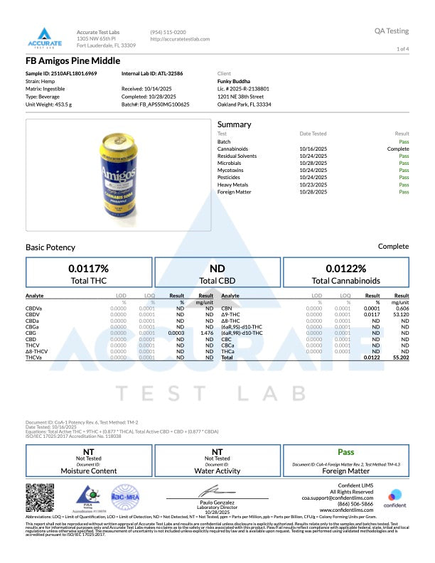 Amigos Highly Crafted Cannabis Infused Soda 50mg