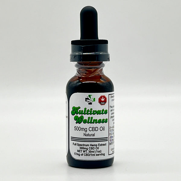 500mg Full Spectrum CBD Oil - Kultivate Wellness