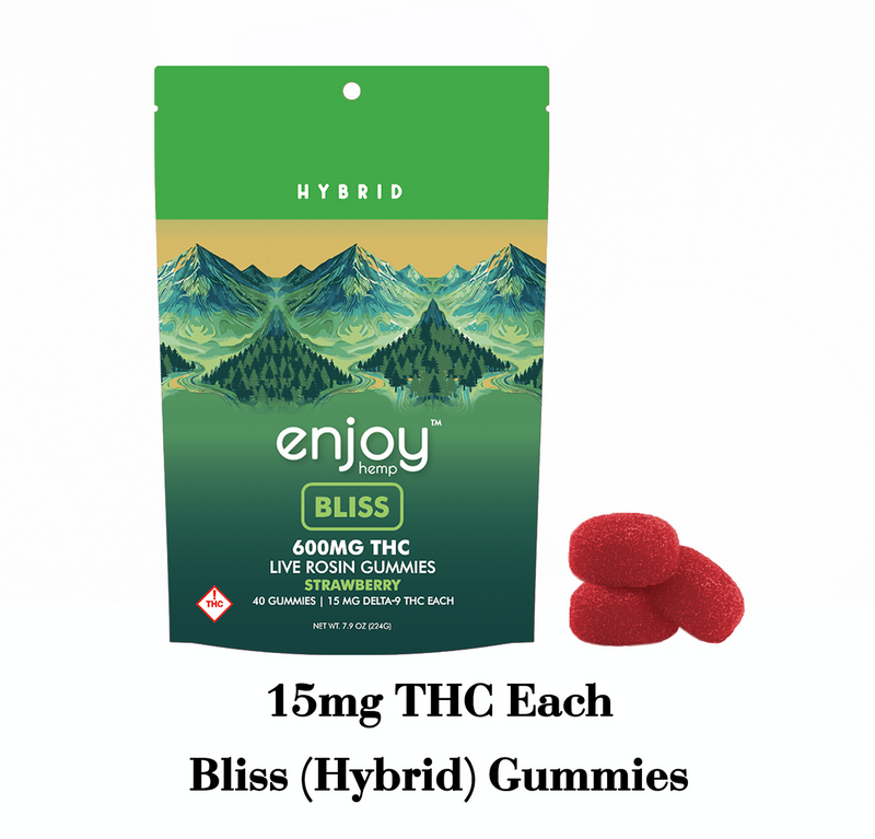 *NEW* Enjoy Hemp Live Rosin THC Gummies 15mg/40 Count