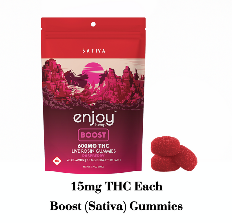 *COMING SOON* Enjoy Hemp Live Rosin THC Gummies 15mg/40 Count Enjoy Hemp