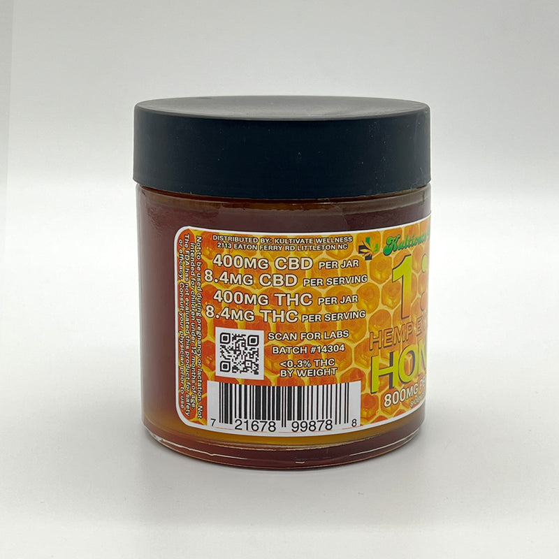 KW 1:1 CBD:THC Honey 800mg Kultivate Wellness