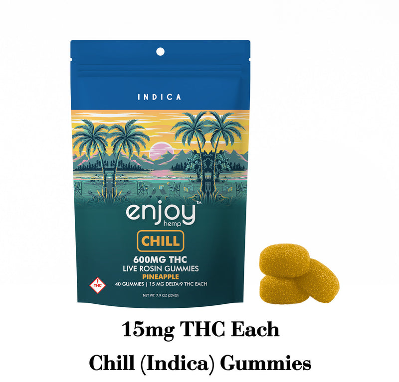 *NEW* Enjoy Hemp Live Rosin THC Gummies 15mg/40 Count