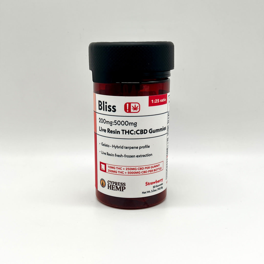 Cypress Hemp VA Legal 25:1 250mg:10mg CBD:THC Gelato Strawberry Hybrid