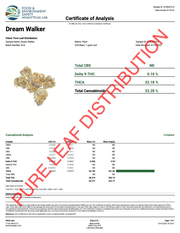 Kultivate Wellness Dream Walker Premium THCA Hemp Flower Pre-Roll - Kultivate Wellness