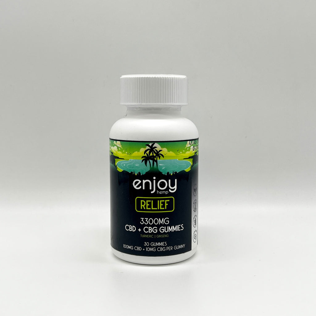 Enjoy Hemp CBD + CBG + Turmeric + Ginseng Relief Gummies