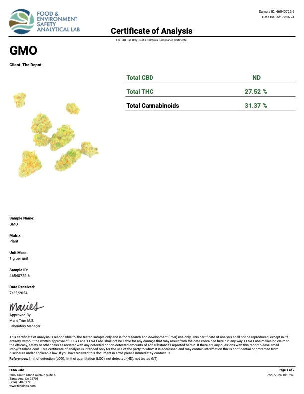 Kultivate Wellness GMO Premium THCA Hemp Flower