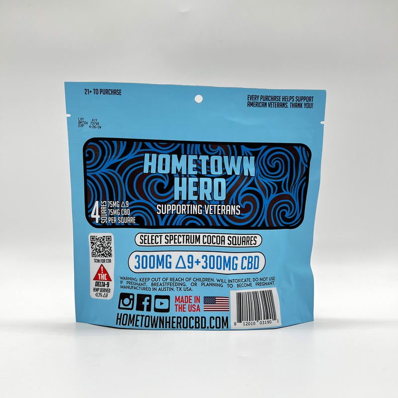Hometown Hero Dee9:CBD Cocoa Treats 600mg Hometown Hero