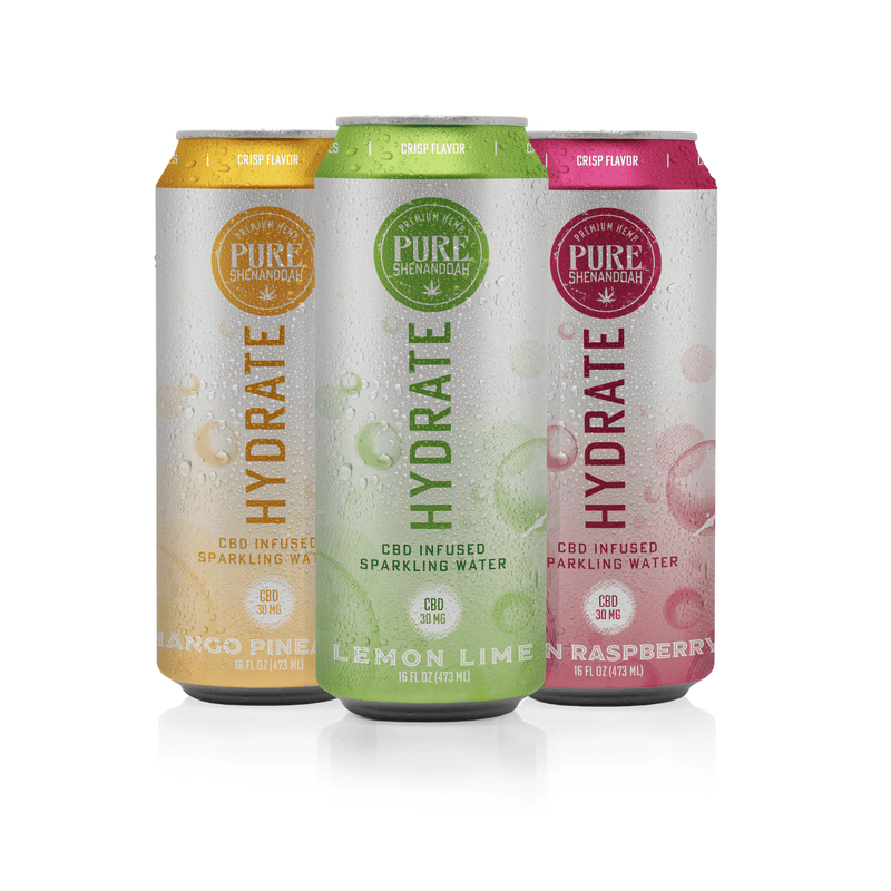 Pure Shenandoah Hydrate CBD Sparkling Water 30mg Pure Shenandoah