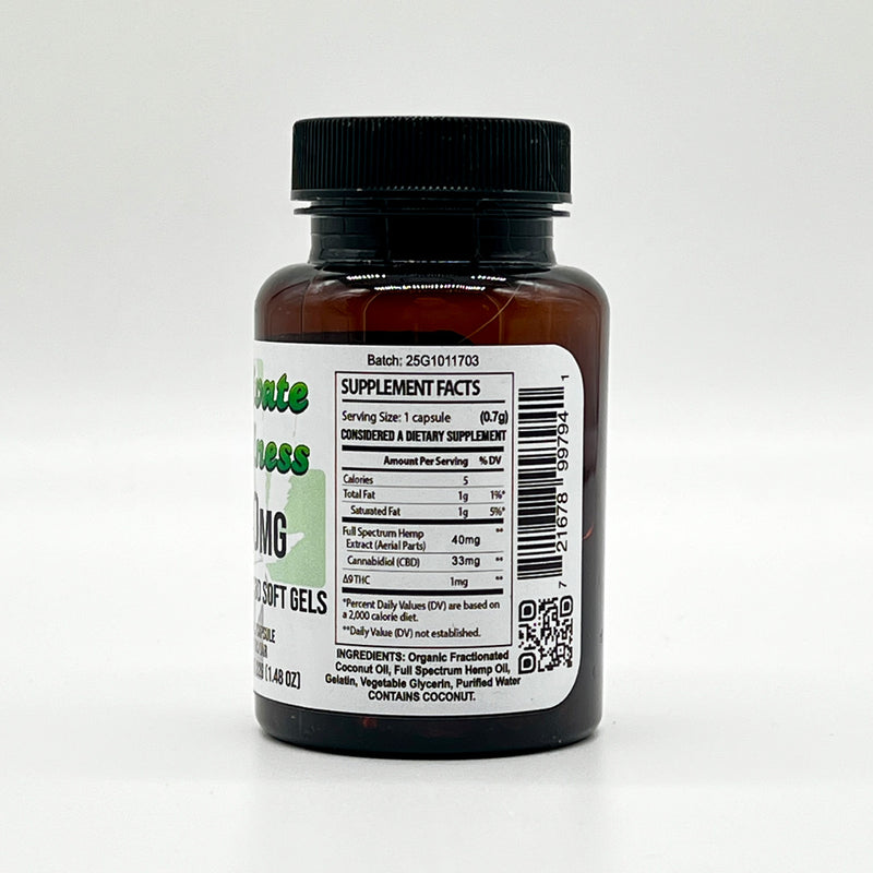 2000mg Full Spectrum CBD Capsules 60 Count 33mg