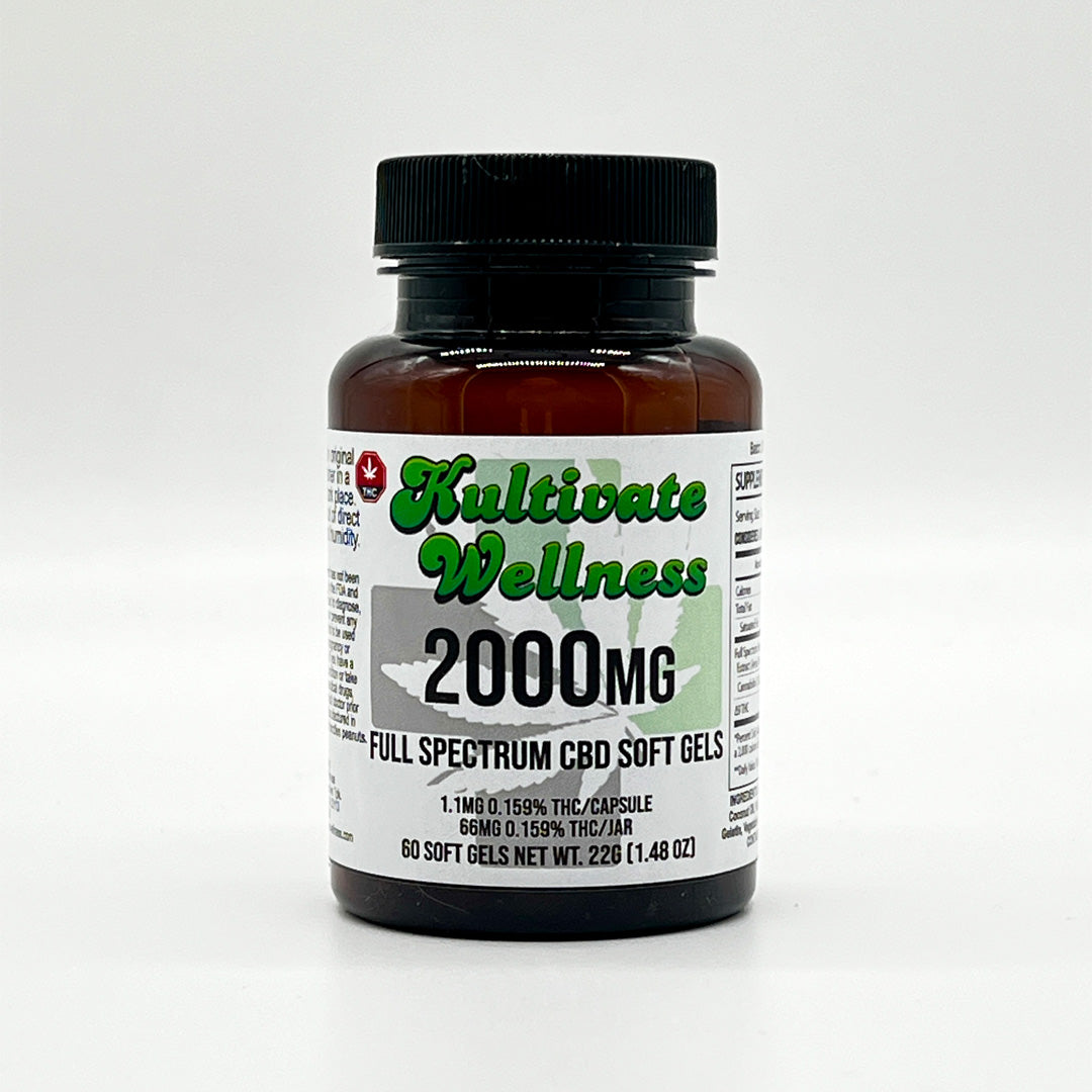 2000mg Full Spectrum CBD Capsules 60 Count 33mg