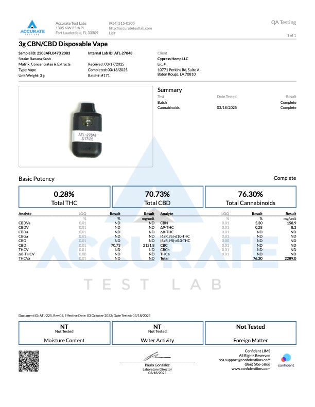 Magnolia Hemp 25:1 CBD:THC Disposable 3g
