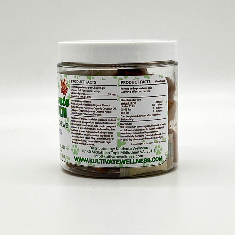 KW Pet Health Calming Pet Chews 10mg