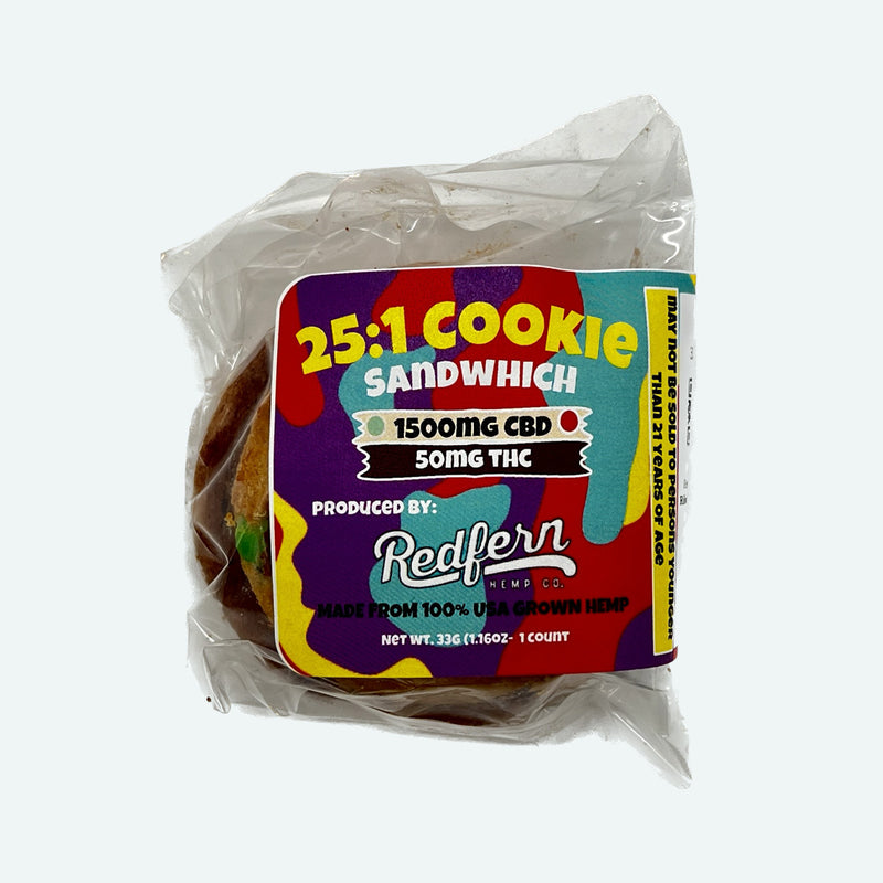 Redfern Hemp CBD:THC Cookie Sandwich 1300mg Redfern Hemp