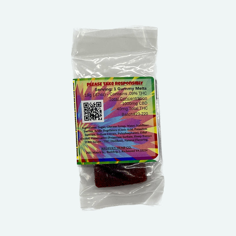 Redfern Hemp CBD:THC Gummy Melts 1040mg Redfern Hemp
