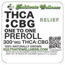 Kultivate Wellness 1:1 CBG:THCA Premium Hemp Flower Pre-Roll Kultivate Wellness