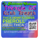 Kultivate Wellness Triangle OG Kush Breath Premium THCA Hemp Flower King Size Pre-Roll Kultivate Wellness