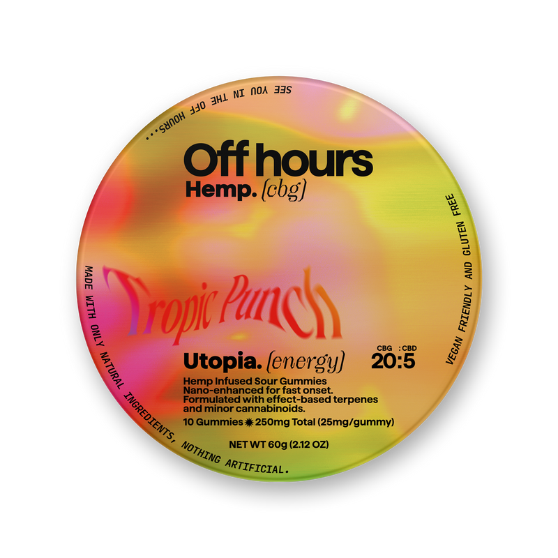 Off Hours CBG:CBD Infused Nano Sour Gummies - Energy Bad Days
