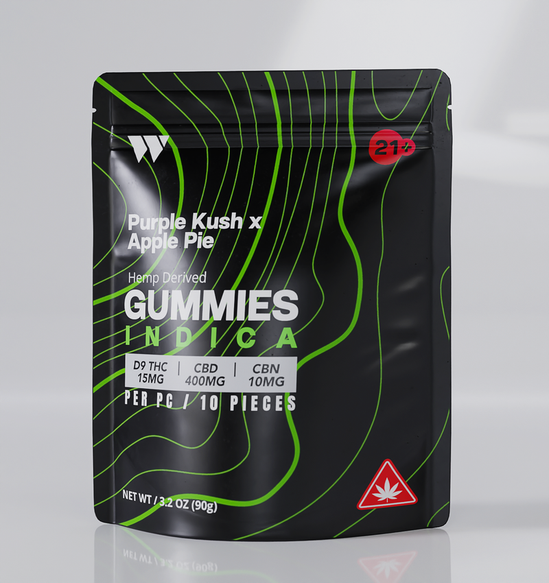 Wunderkind 25:1 CBD:THC:CBN Purple Kush Indica Gummies 425mg Wunderkind