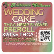 Kultivate Wellness Wedding Cake Premium THCA Hemp Flower King Size Pre-Roll Kultivate Wellness