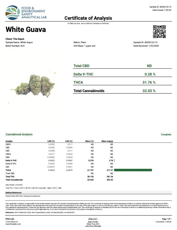 Kultivate Wellness White Guava Premium THCA Hemp Flower Pre-Roll Kultivate Wellness