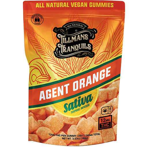 Tillmans Tranquils Agent Orange Sativa Delta 9 Gummies 20 Count Tillmans Tranquils