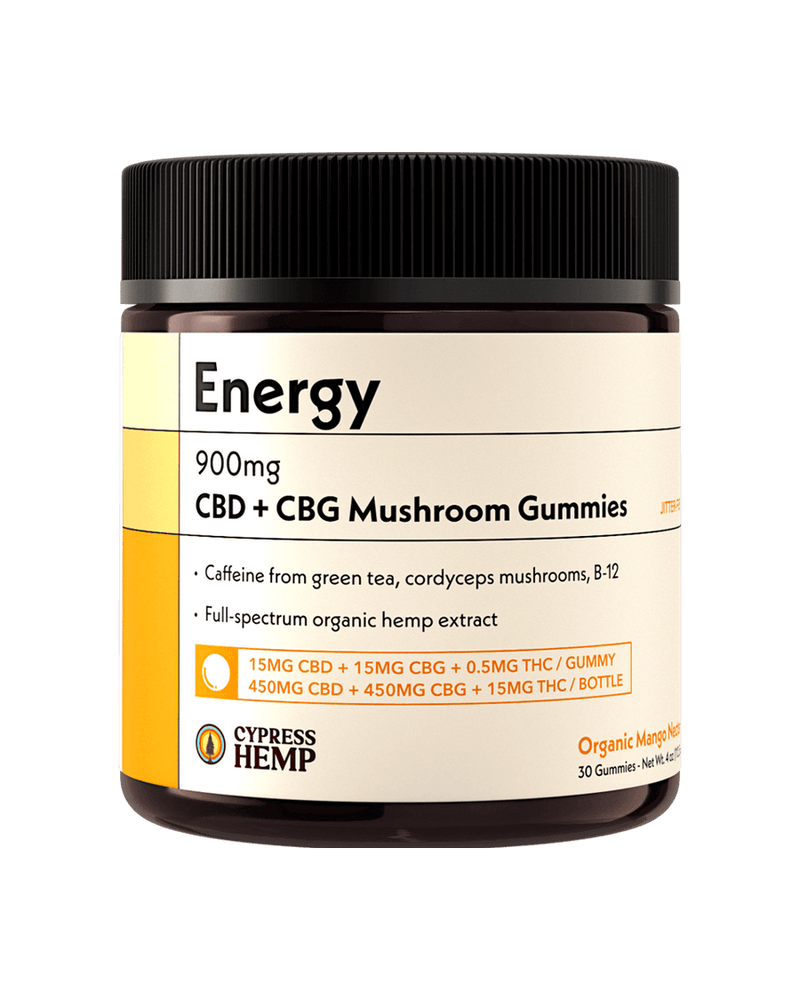 Cypress Hemp Energize CBD:CBG:Cordyceps Gummies 900mg