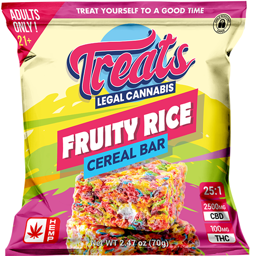 Treats VA Legal 25:1 2500mg:100mg CBD:THC Rice Cereal Bar