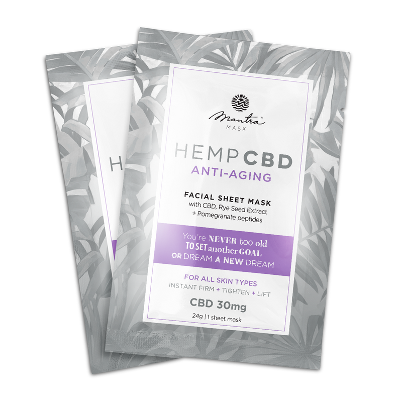 Mantra Mask Broad Spectrum CBD Sheet Masks 30mg - Kultivate Wellness