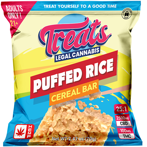 Treats VA Legal 25:1 2500mg:100mg CBD:THC Rice Cereal Bar Tillmans Tranquils