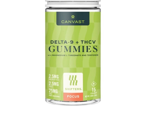 Canvast THC:THCV:CBG Focus Gummies 30mg Canvast Supply Co
