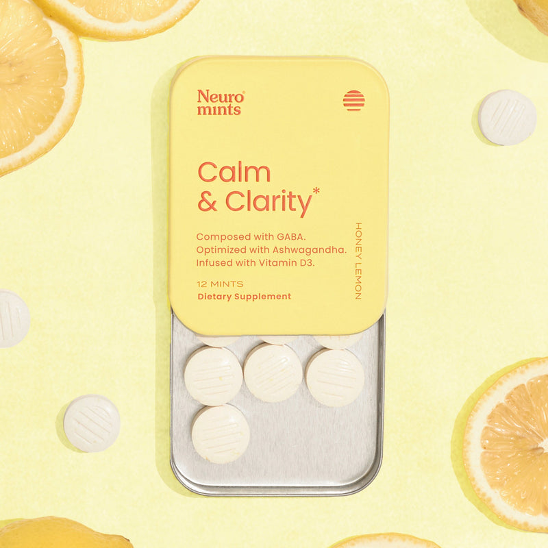 Neuro Calming Honey Lemon Mints GABA + Vitamin D3 + L-theanine Neuro