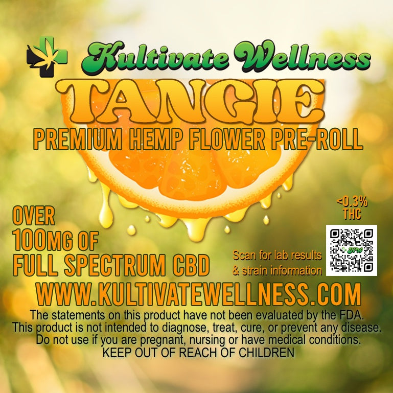 Tangie Hemp Flower Pre-Roll Kultivate Wellness