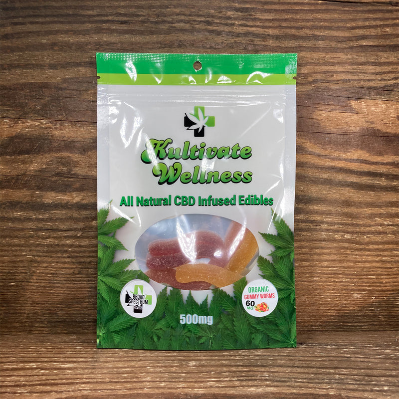 Broad Spectrum Organic Gummy Worms 60mg Kultivate Wellness