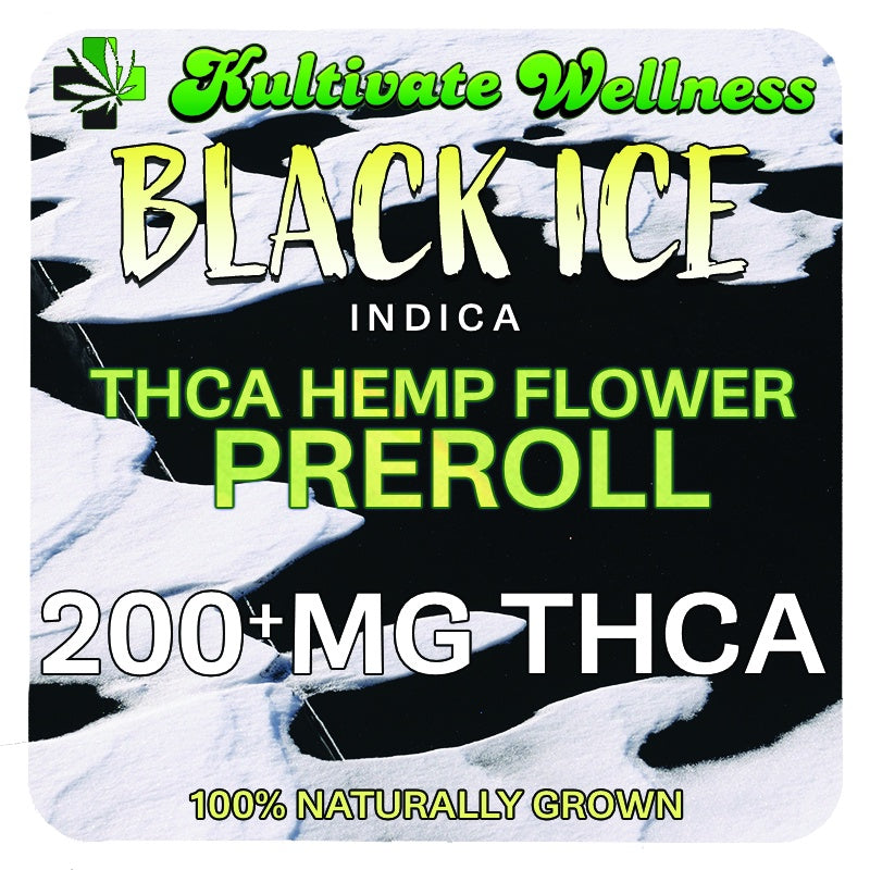 Kultivate Wellness Black Ice Premium THCA Hemp Flower Pre-Roll Kultivate Wellness