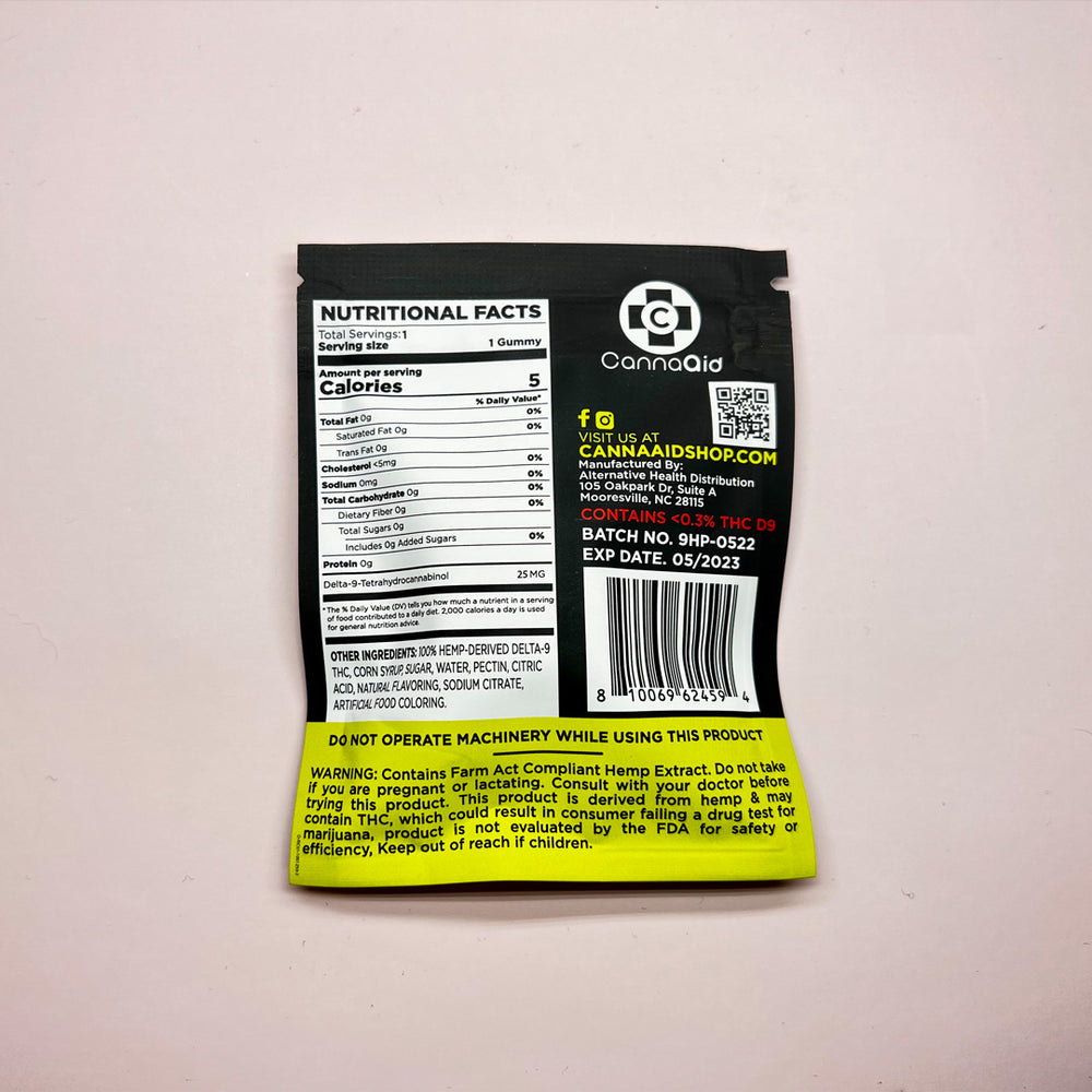 CannaAid Dee9 Legal Limits Gummies 25mg - Kultivate Wellness