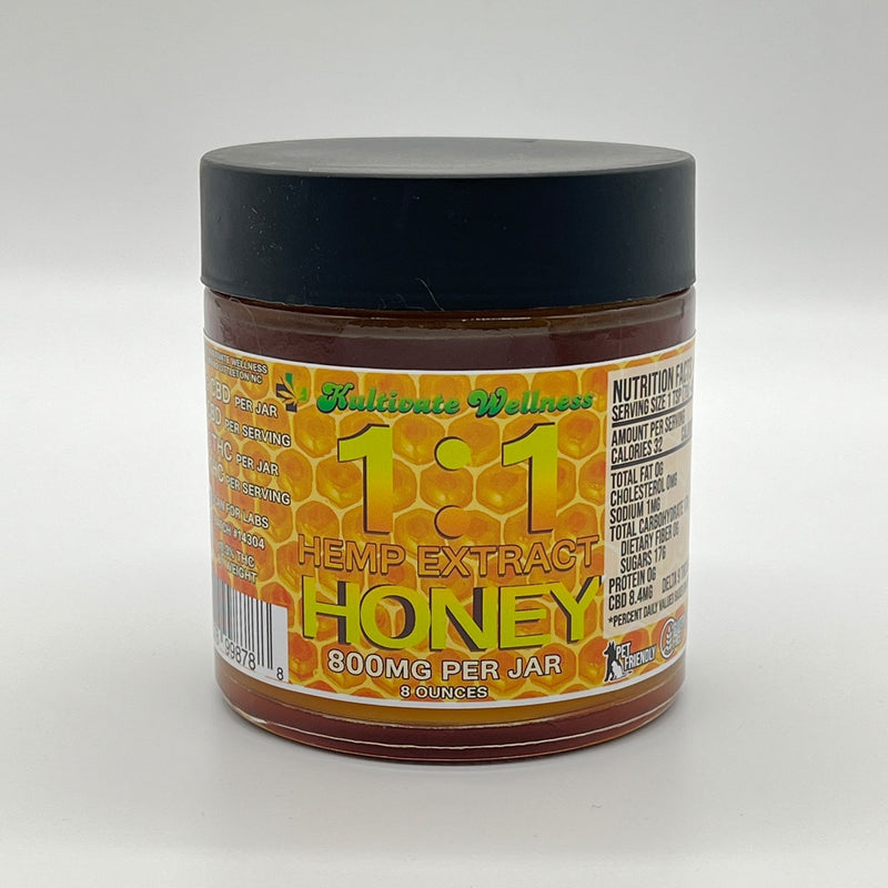 KW 1:1 CBD:THC Honey 800mg Kultivate Wellness