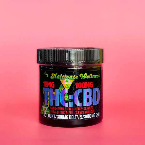 KW 10:1 CBD:Dee9 Gummies 100mg/10mg - Kultivate Wellness