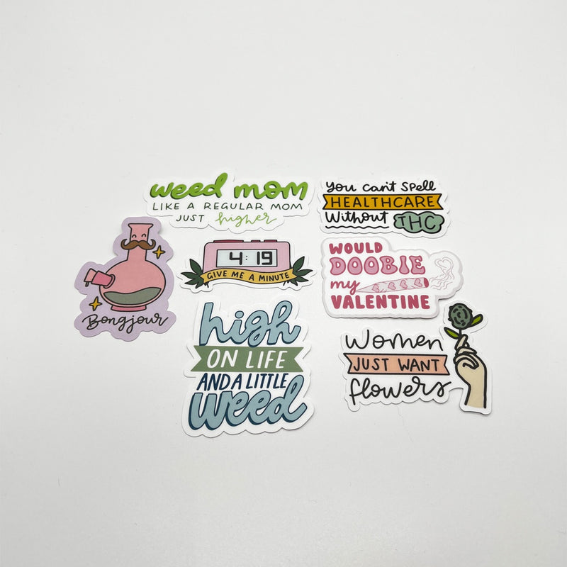 Mouthy Broad Cannabis Stickers Mouthy Broad