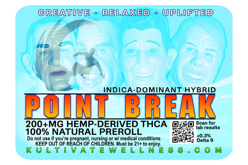 Kultivate Wellness Point Break Premium THCA Hemp Flower Pre-Roll Kultivate Wellness