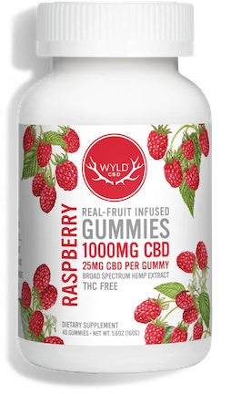 Wyld Broad Spectrum Raspberry Gummies 25mg