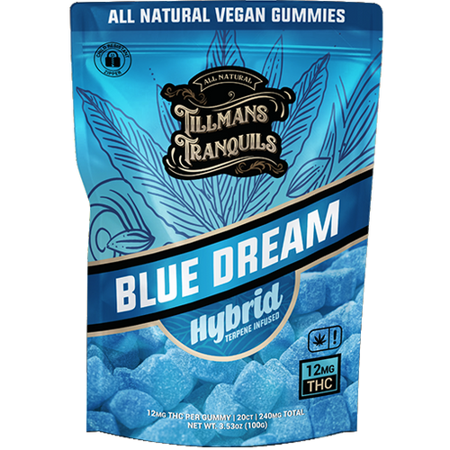 Tillmans Tranquils Blue Dream Hybrid THC Gummies 20 Count Tillmans Tranquils Blue Dream Hybrid THC Gummies 20 Count