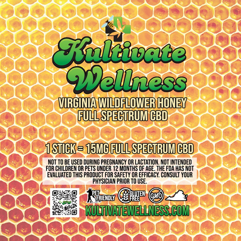 KW CBD Honey Sticks Kultivate Wellness